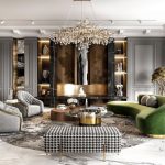 Luxury modern classic interior living room combine katameya dunes residence